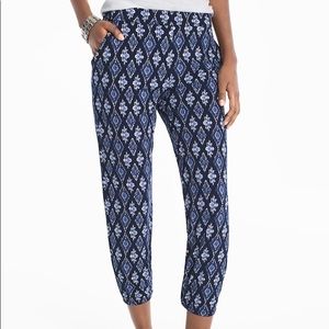 Black House White Market Ikat blue joggers